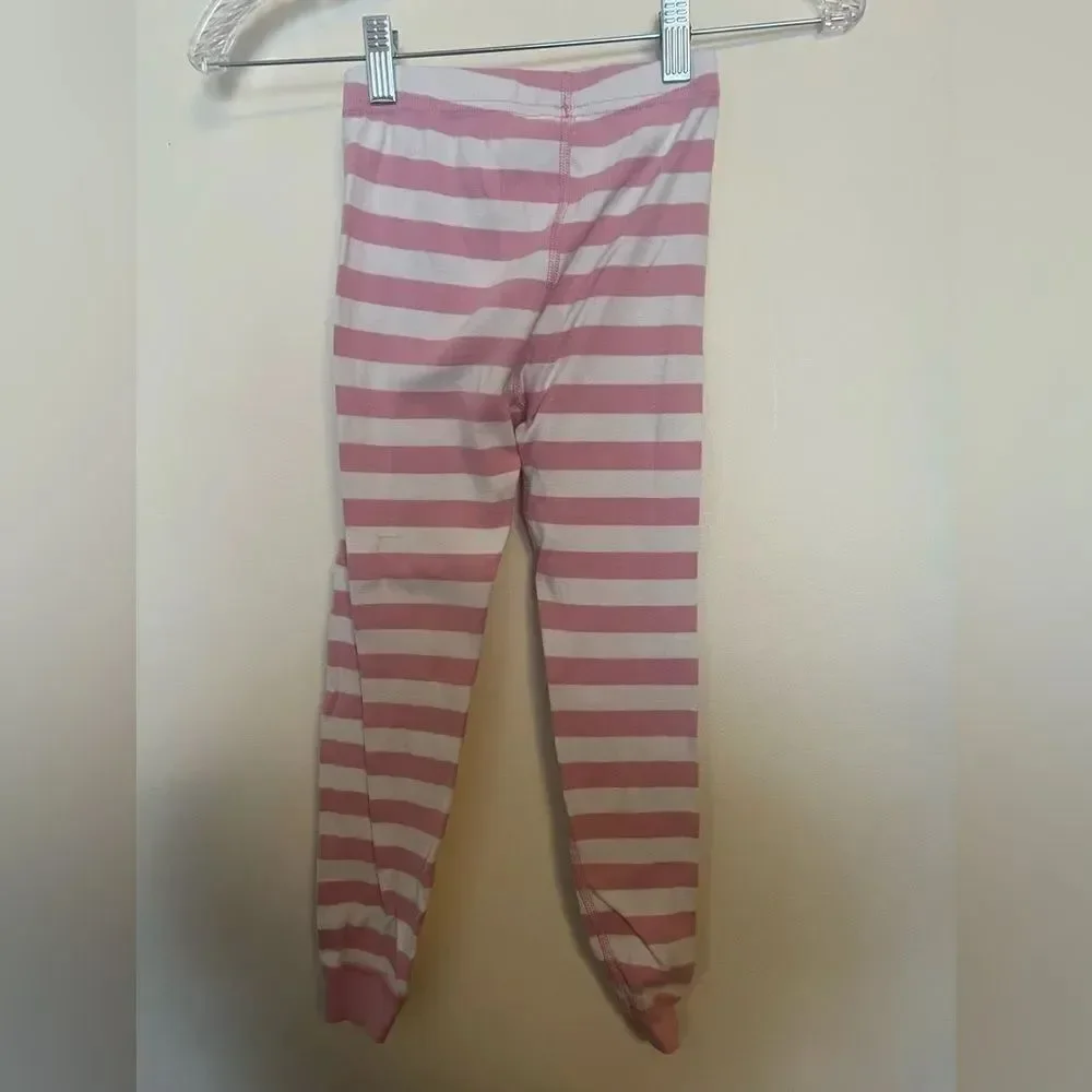 Hanna Andersson Pink and White Striped Pajama Bottoms